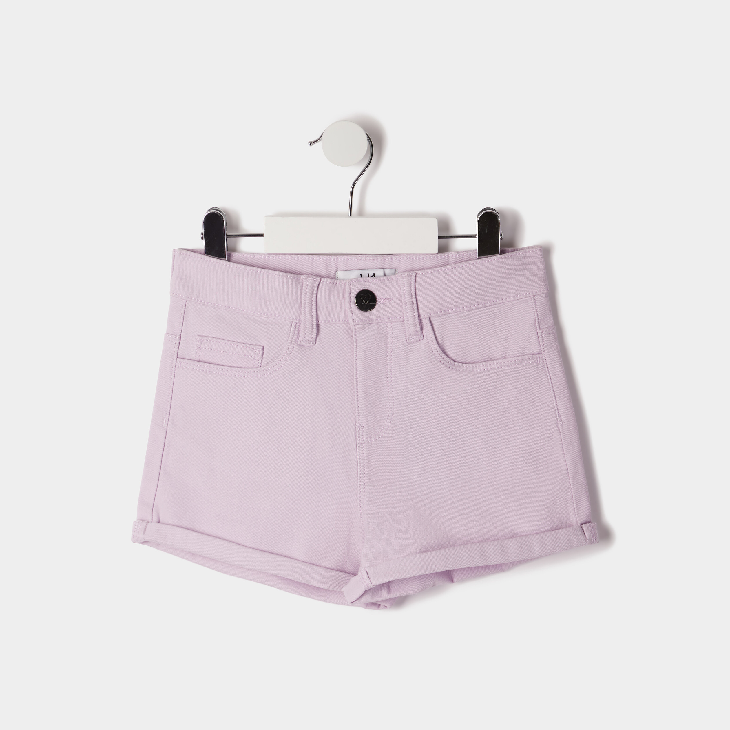 Short ajusté en twill parme fille | La Halle