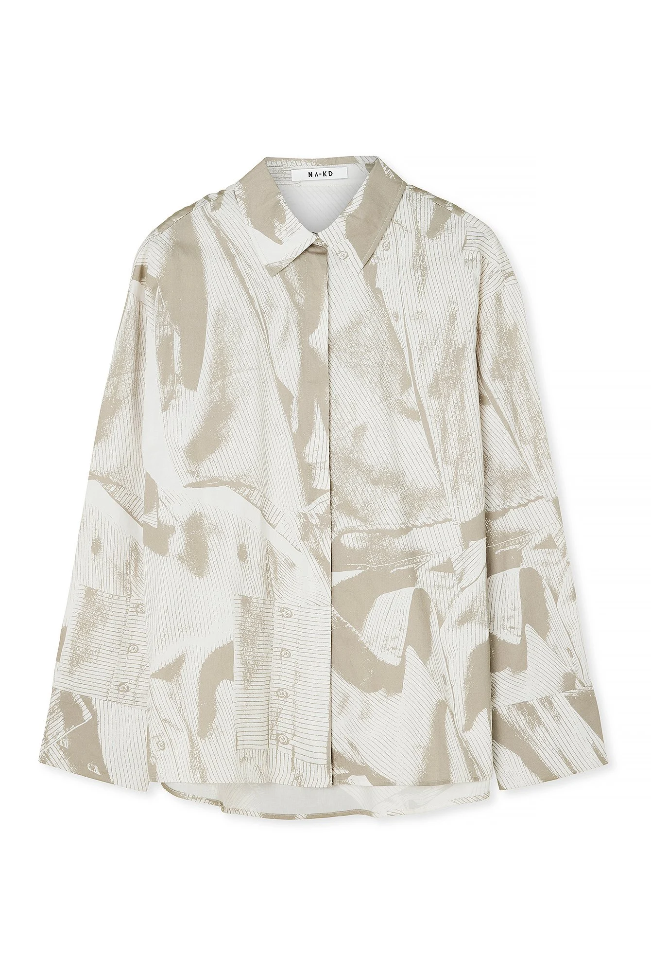 Oversize-Hemd mit aufgedrucktem Detail