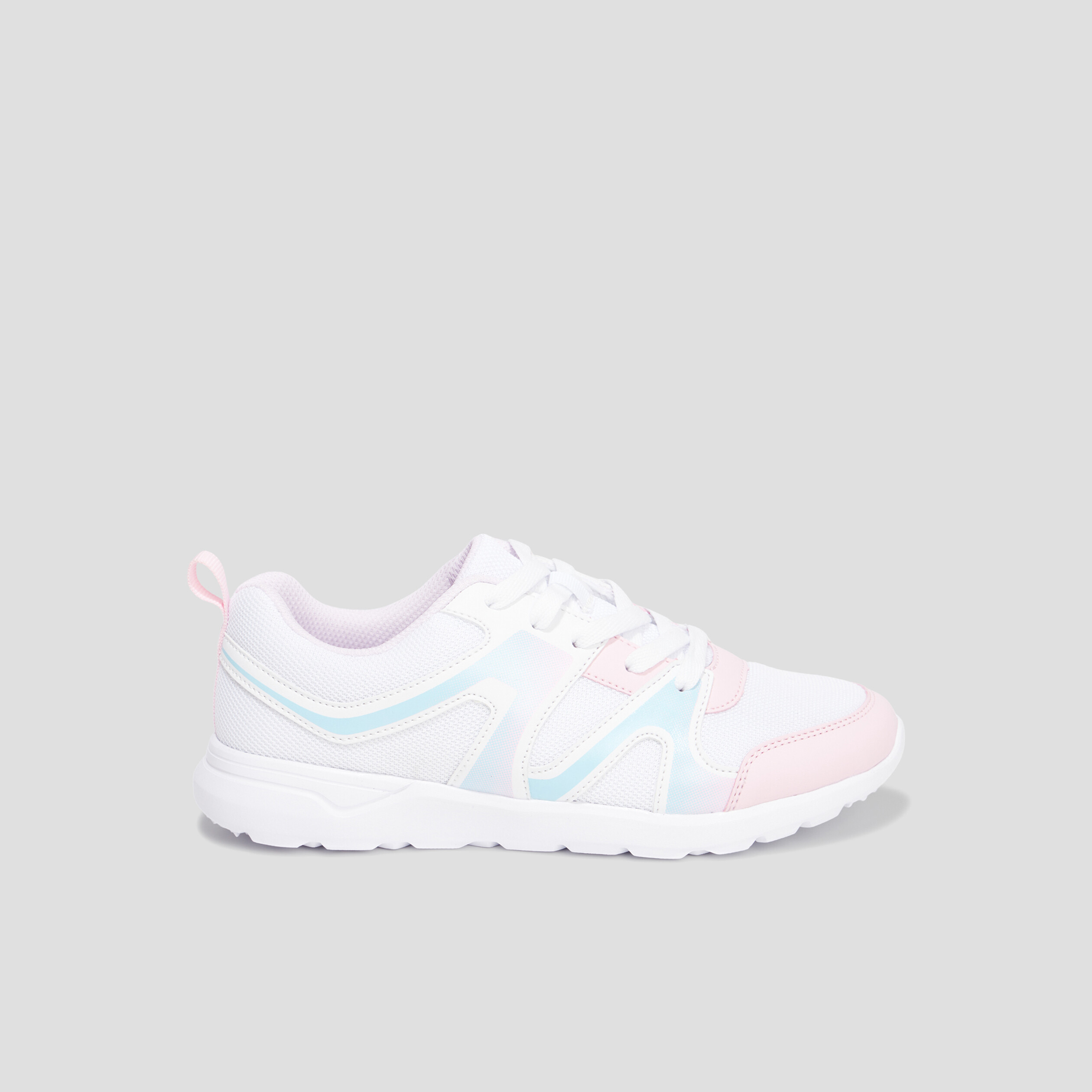 Baskets running à lacets blanc fille | La Halle