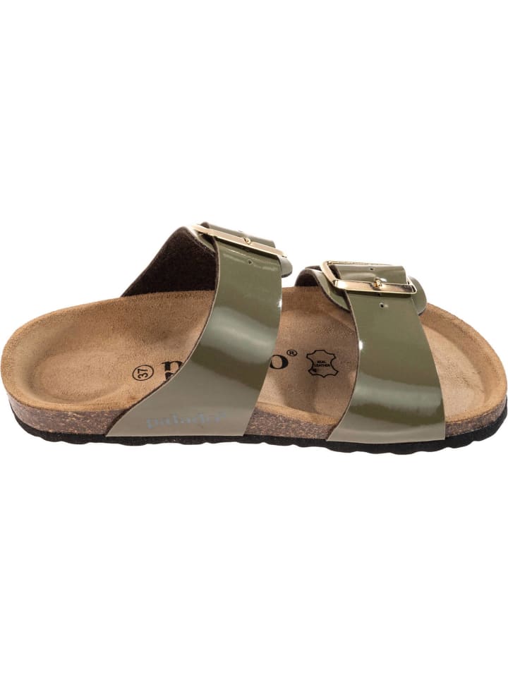 palado Pantoletten in khaki lack günstig kaufen