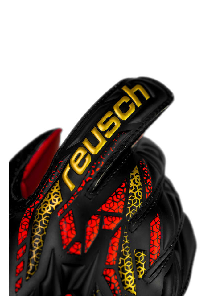 Reusch Torwarthandschuhe Attrakt Solid Junior in 7075 blck/gold/firy red günstig kaufen