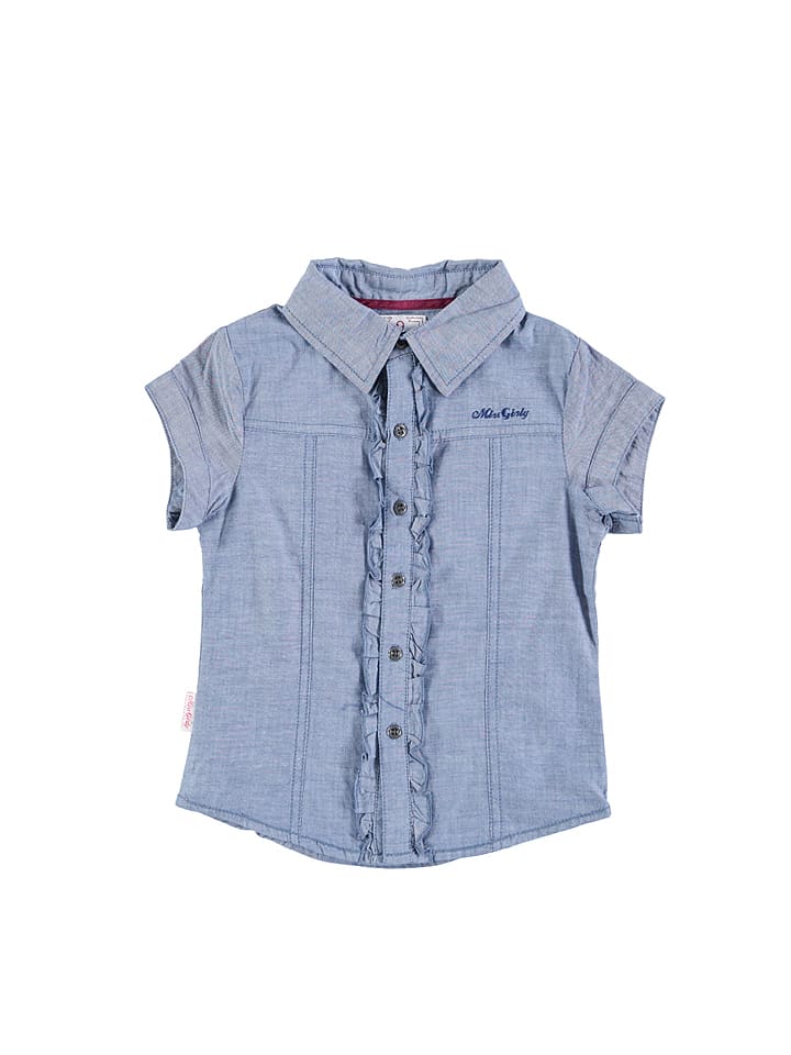 Miss Girly Bluse in Blau günstig kaufen