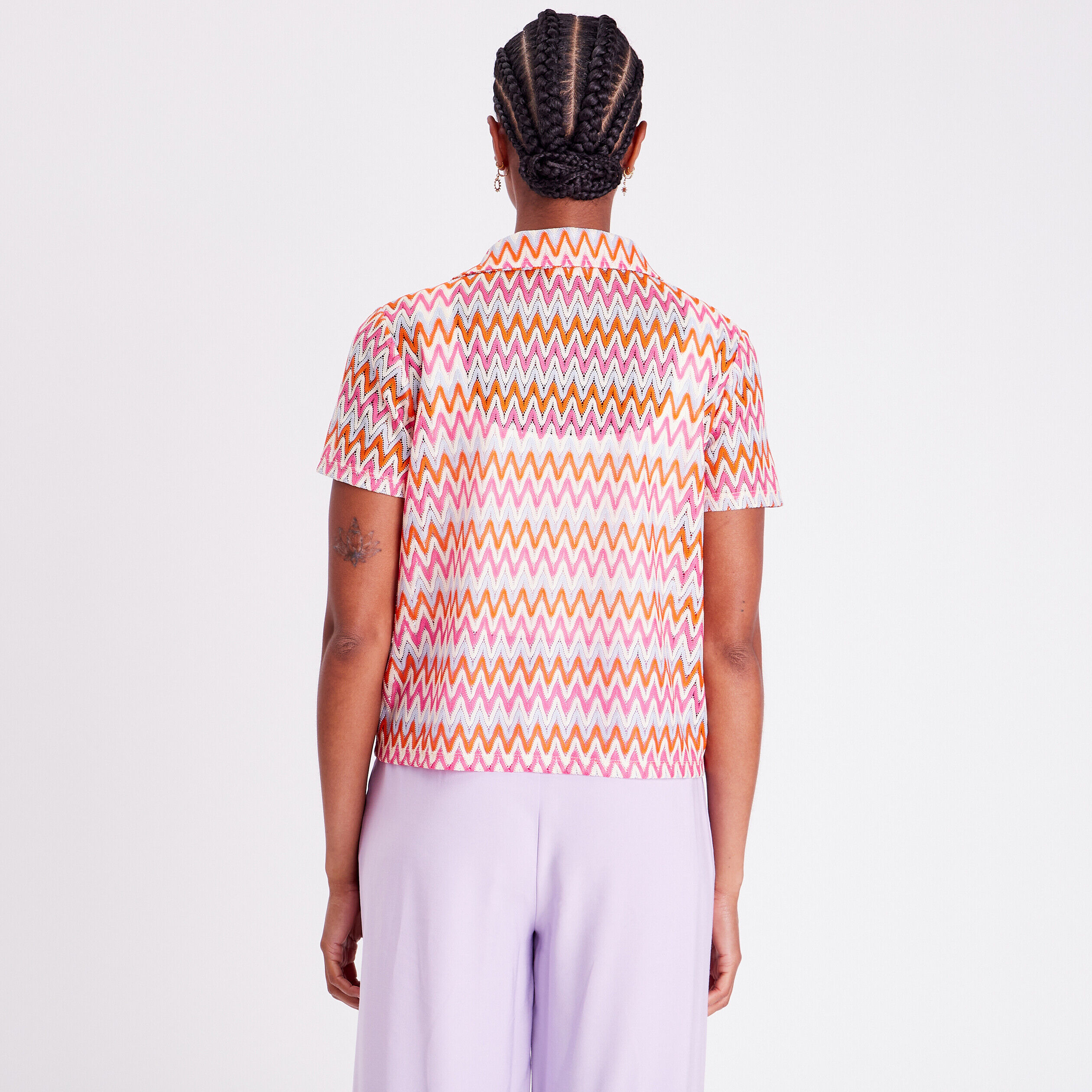 Chemise aspect crochet orange femme | Cache Cache