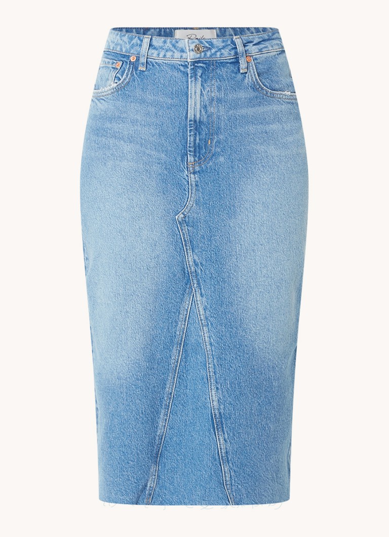 Fustă midi Rails Highland din denim cu amestec de lyocell