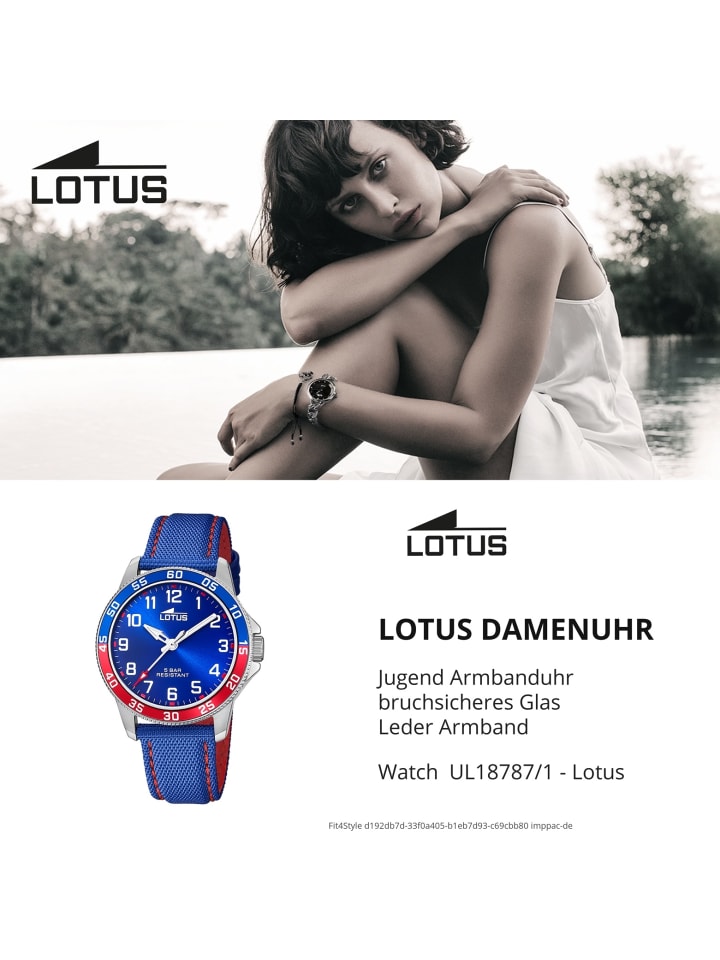 Lotus Analog-Armbanduhr Lotus Junior blau, rot mittel (ca. 36mm) günstig kaufen onesize