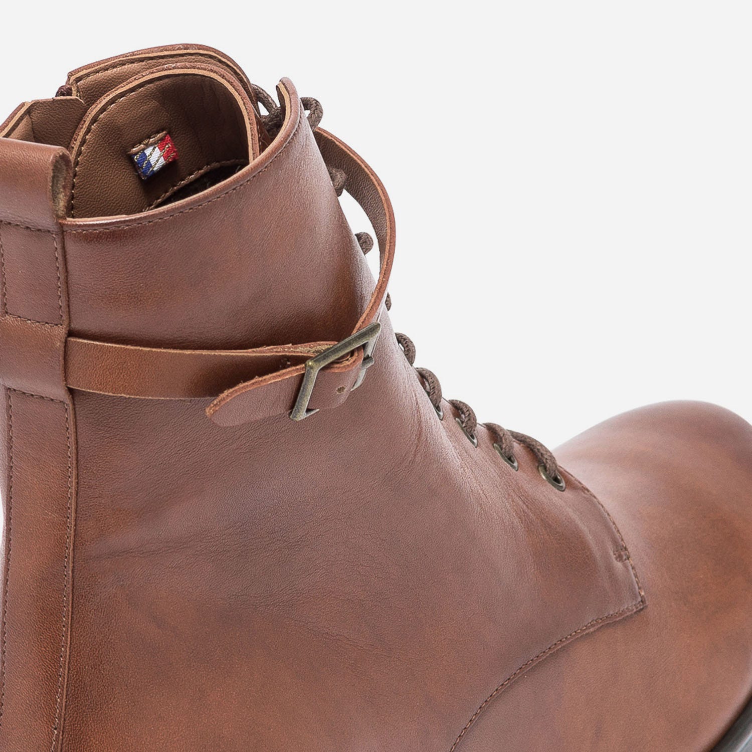 Bottine ERAM FLEX cognac en cuir