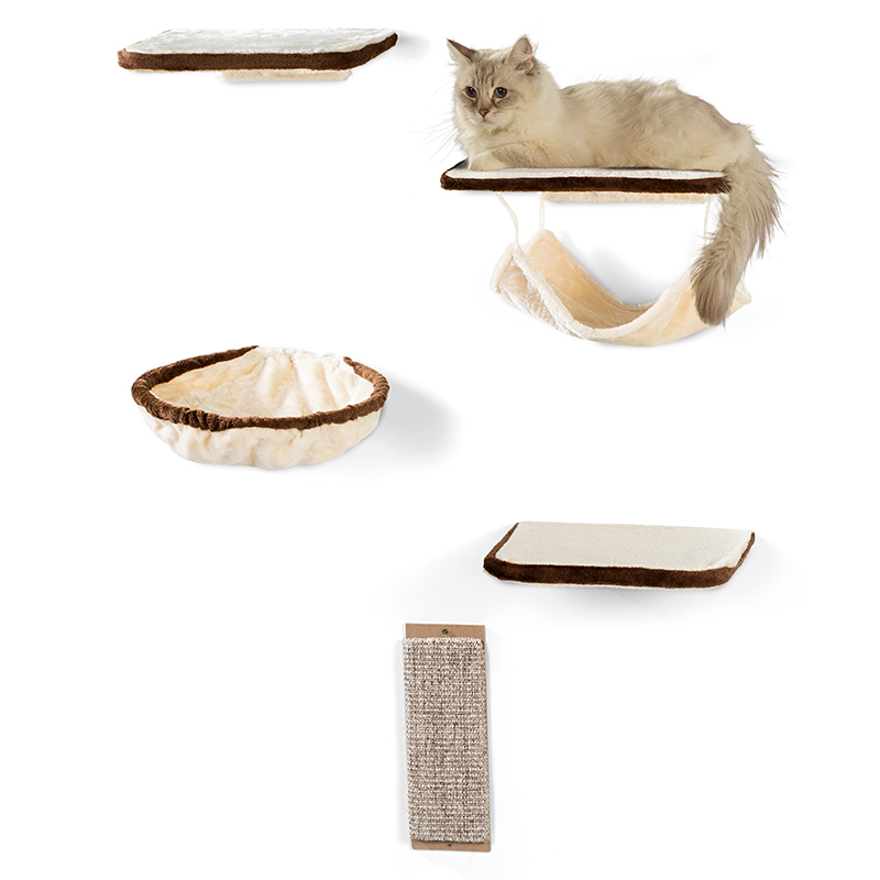 Silvio Design Kratzbäume Silvio Design Katzen-Kletterwand 6-teilig