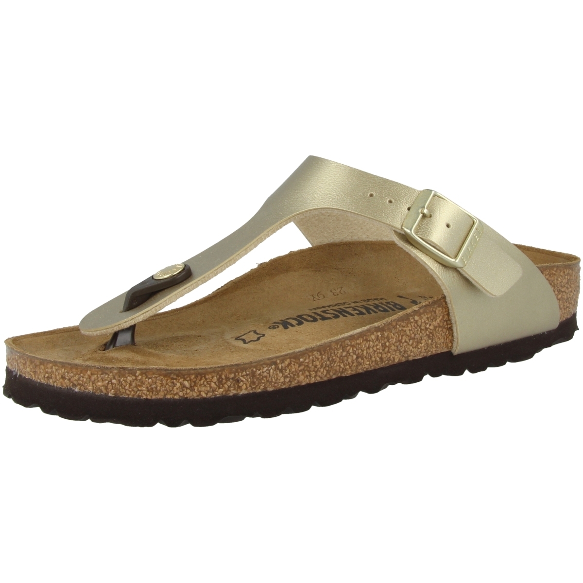 Birkenstock Gizeh Birko-Flor Schmal Zehensandale gold