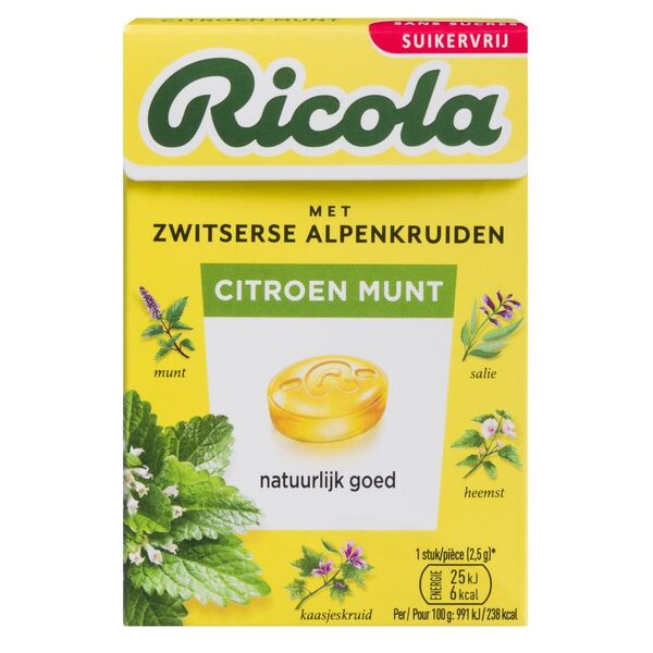 Ricola Sitruuna-minttu Yrttipastillit 50g