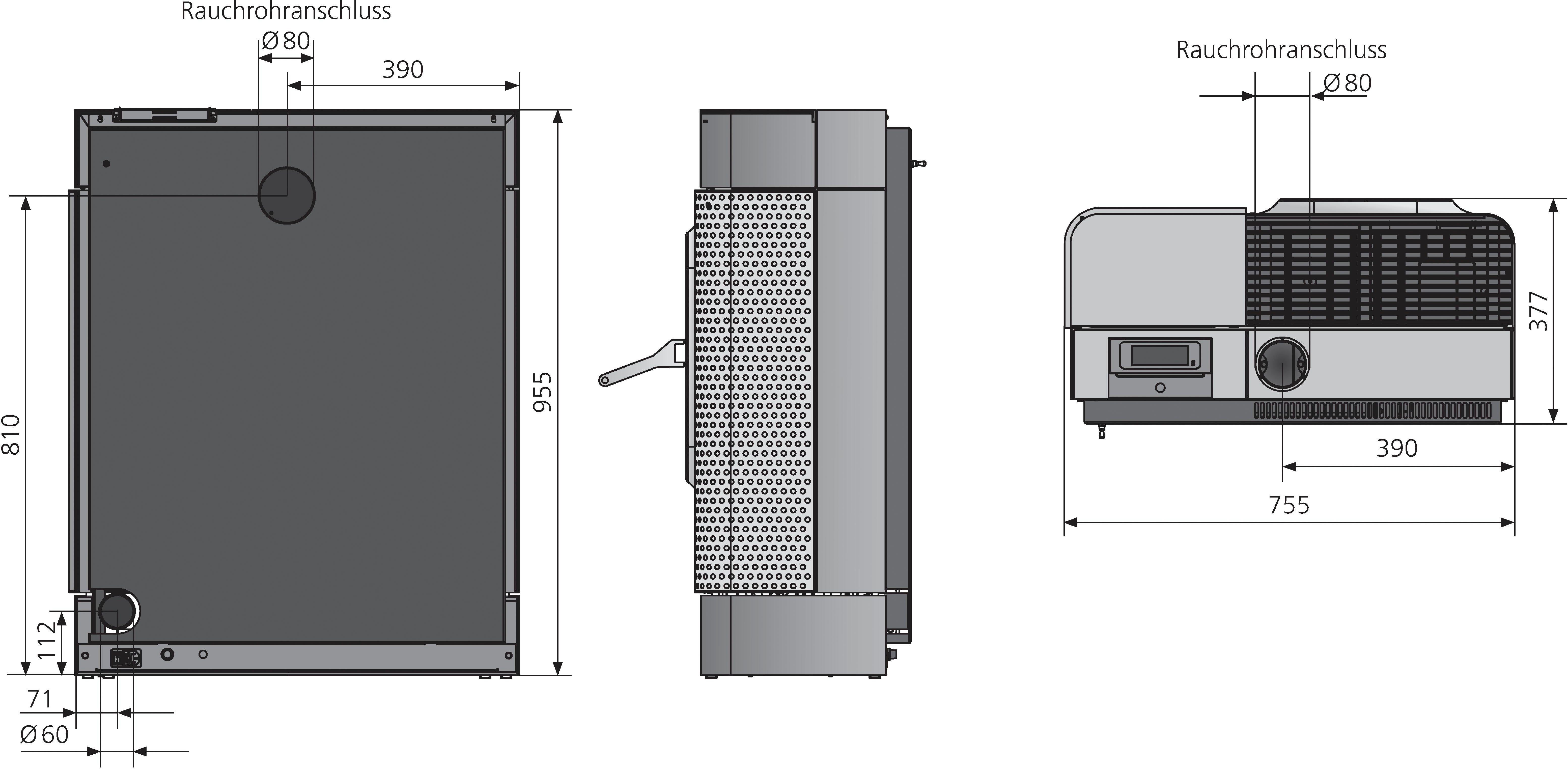 JUSTUS Pelletofen Canis XL, 8 kW, Zeitbrand