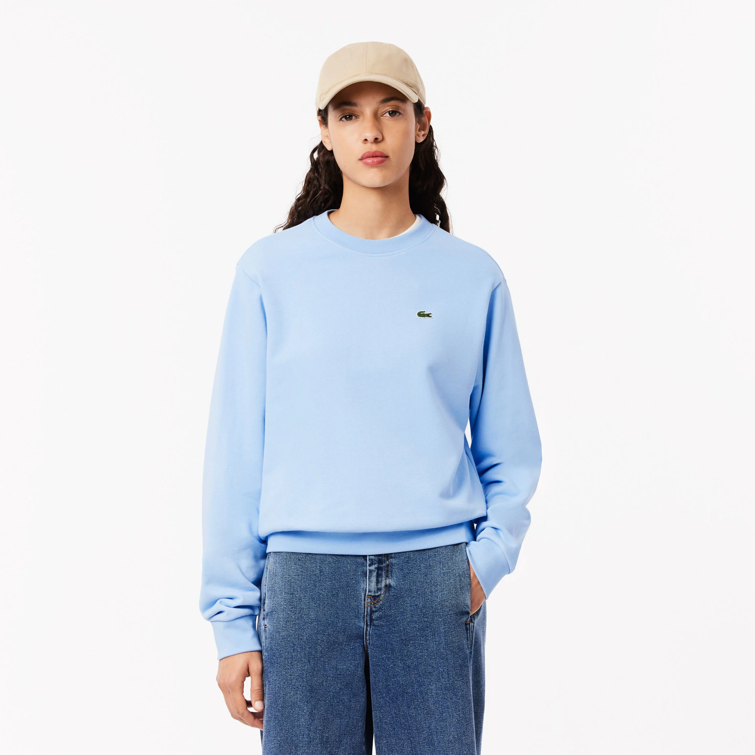 Lifestyle Fleece Sweatshirt Damen - Hellblau