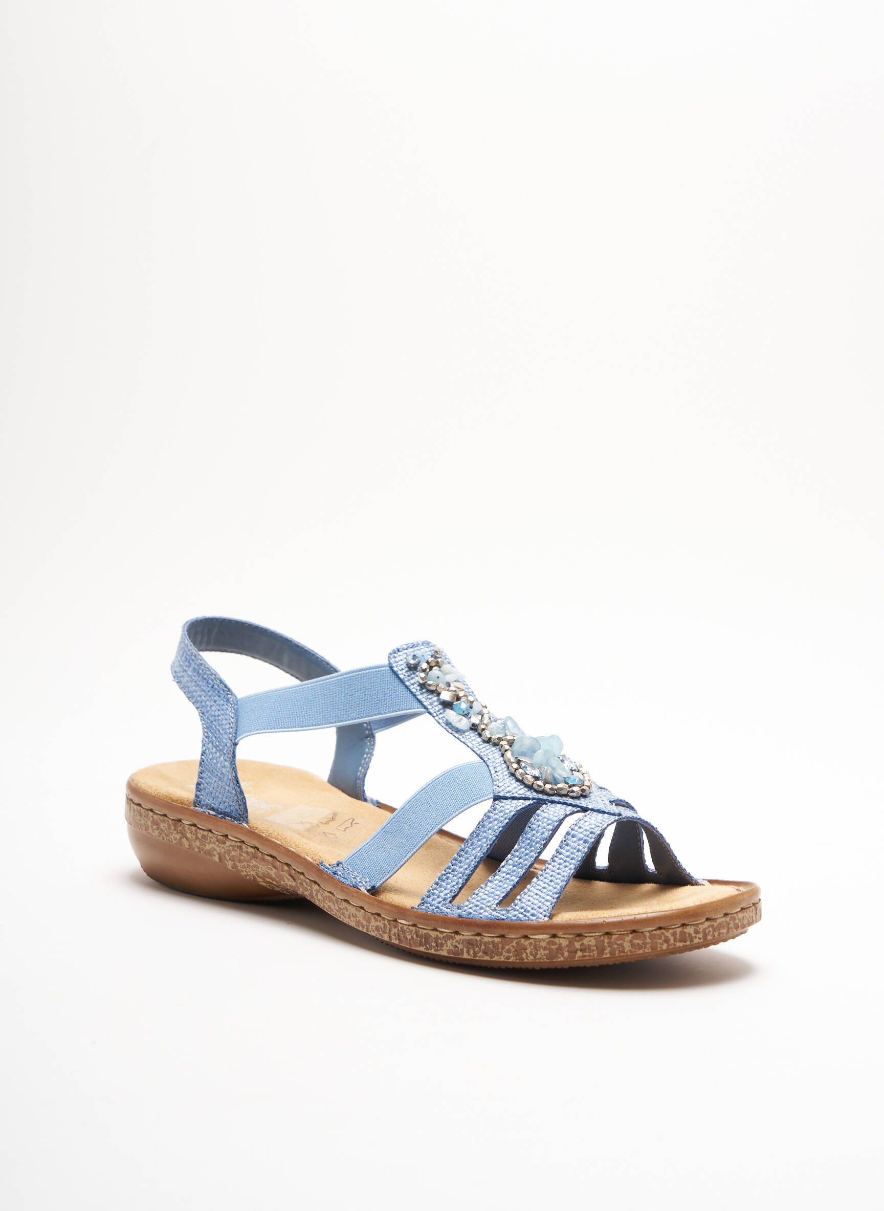 Rieker Sandales Nu Pieds Femme couleur bleu