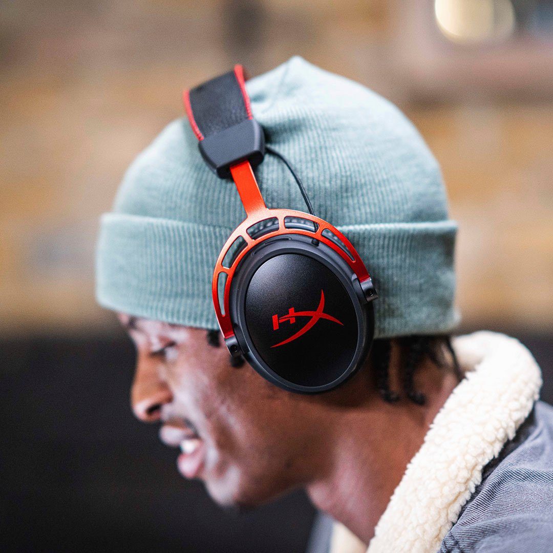 HyperX Cloud Alpha Wireless Gaming-Headset (LED Ladestandsanzeige, Mikrofon abnehmbar, Rauschunterdrückung)