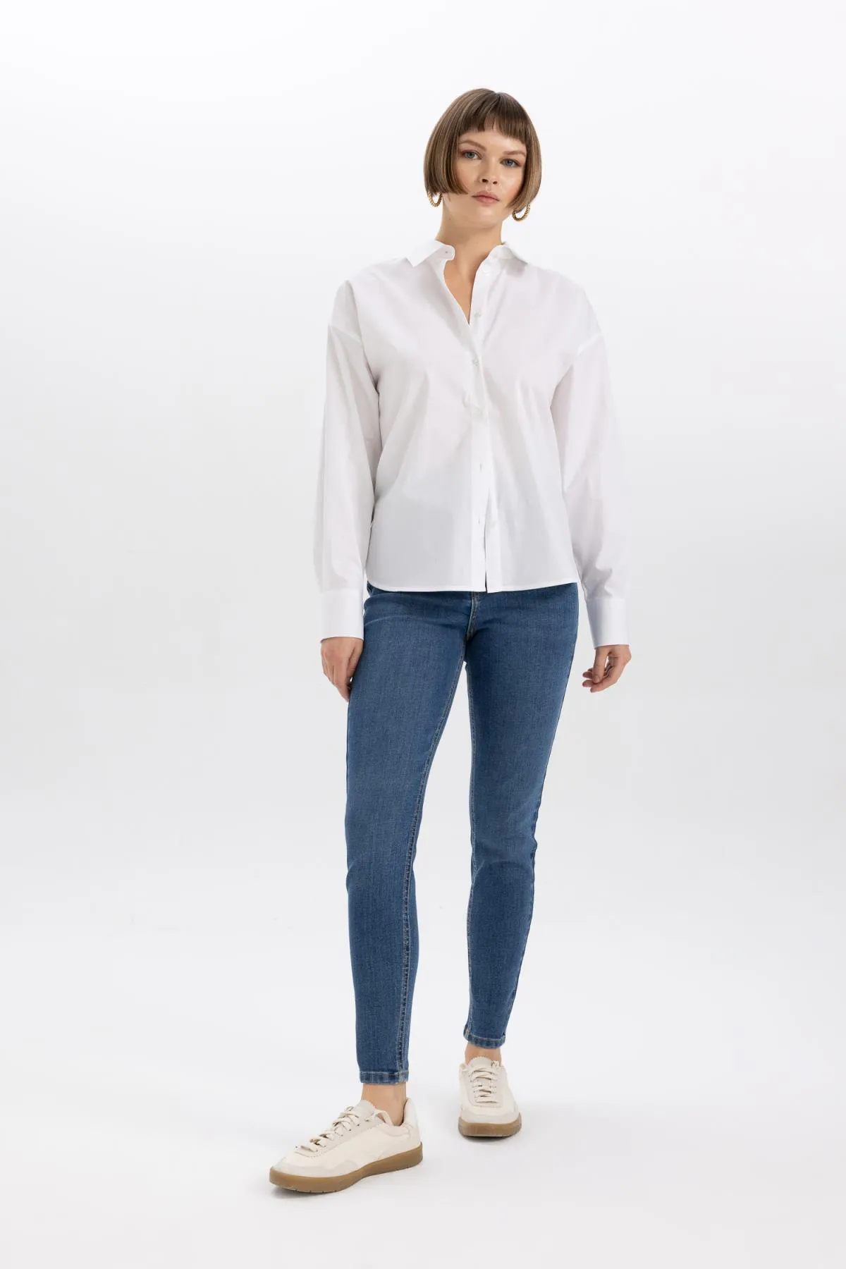 DeFacto  Skinny Fit, hohe Taille, schmales Bein, knöchellange Jeanshose
