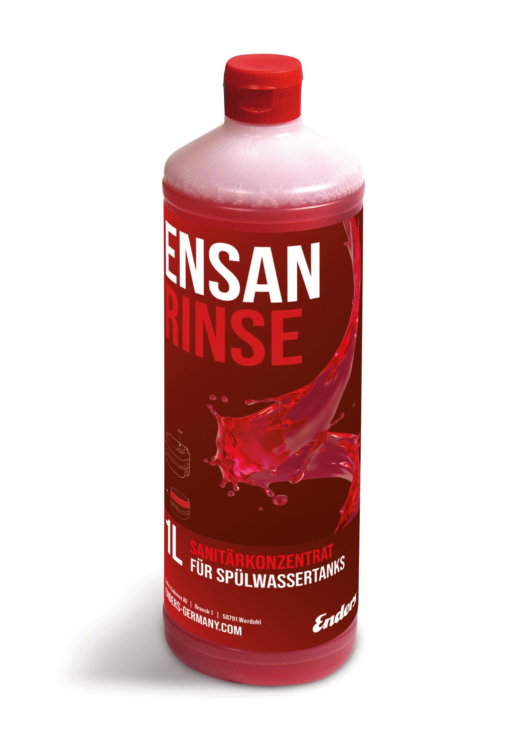 Enders® Campingtoilette Ensan Rinse Sanitärkonzentrat / 4984, (1 Liter ausreichend für 150 Liter Spülwasser), Citrusfrische