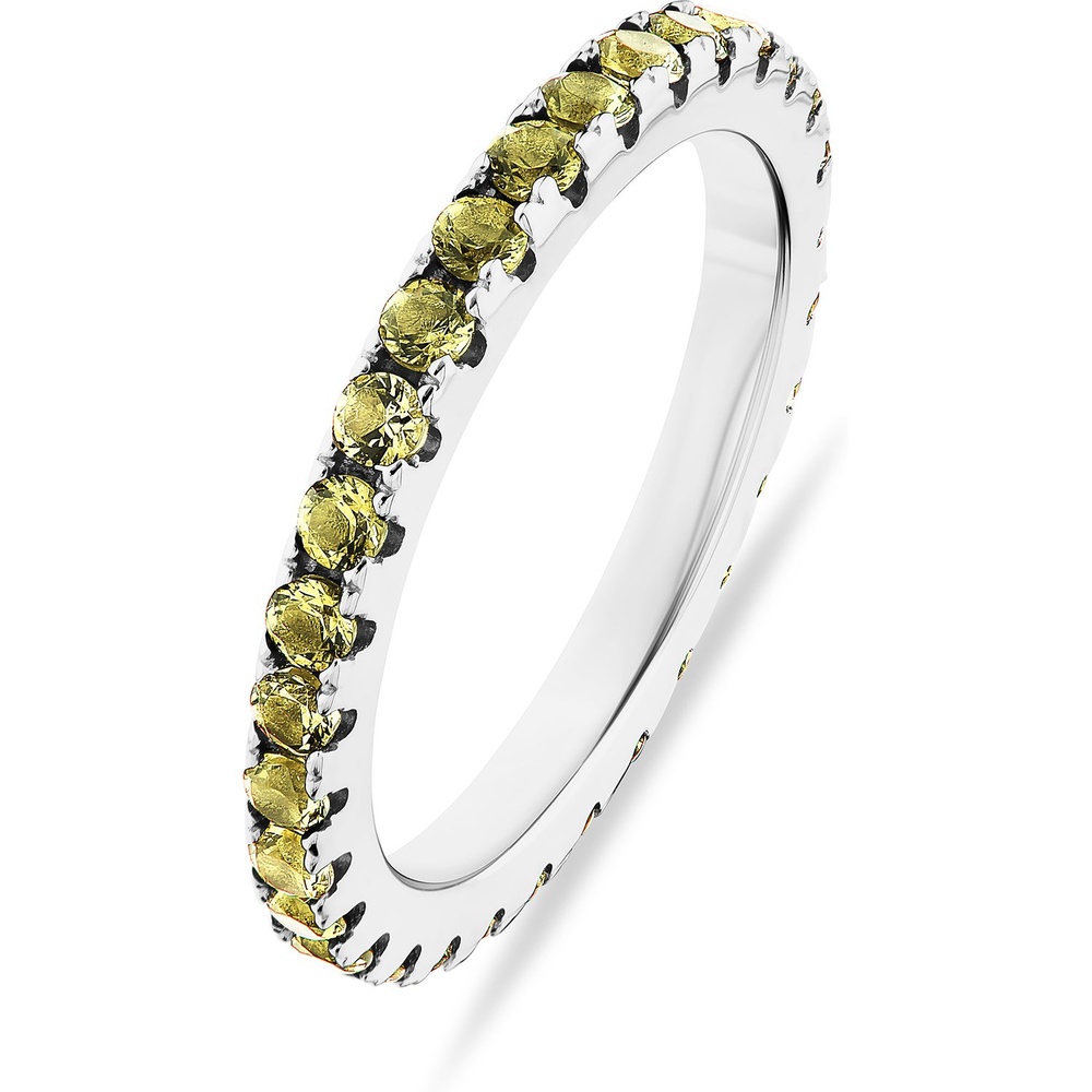 FAVS Bague pour femme 925 Argent jaune Bague