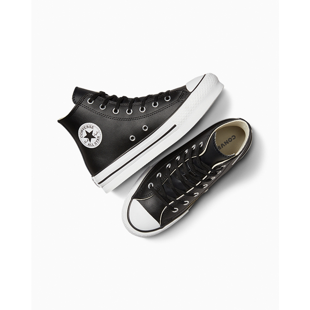 Converse Chuck Taylor All Star Lift Platform Leather High A01015C / schwarz