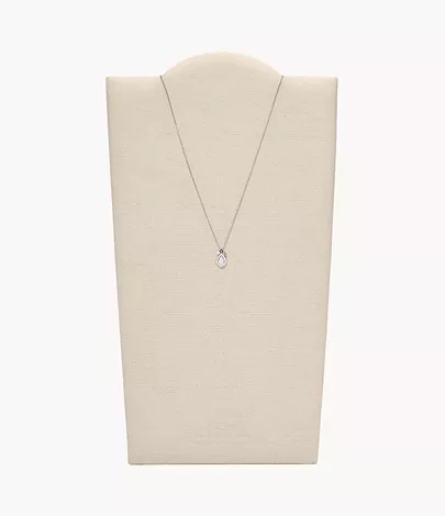 Fossil Set Kette Anhänger Ohrringe Perlmutt Edelstahl