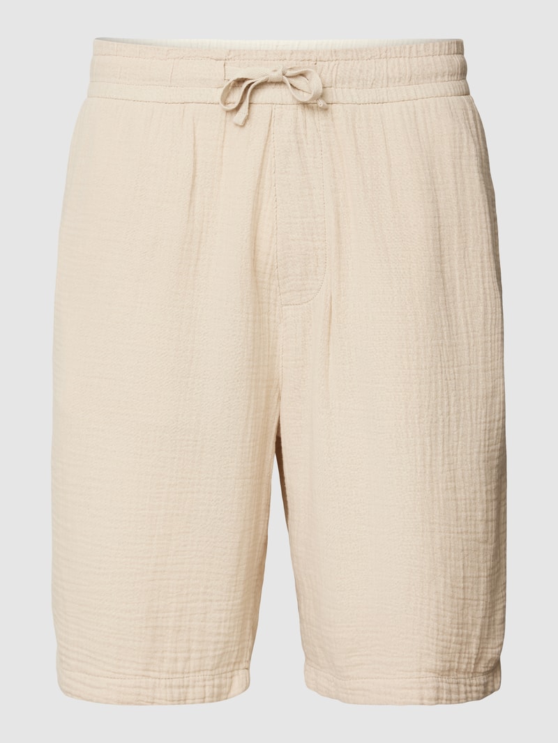 Bermudas mit elastischem Bund in beige