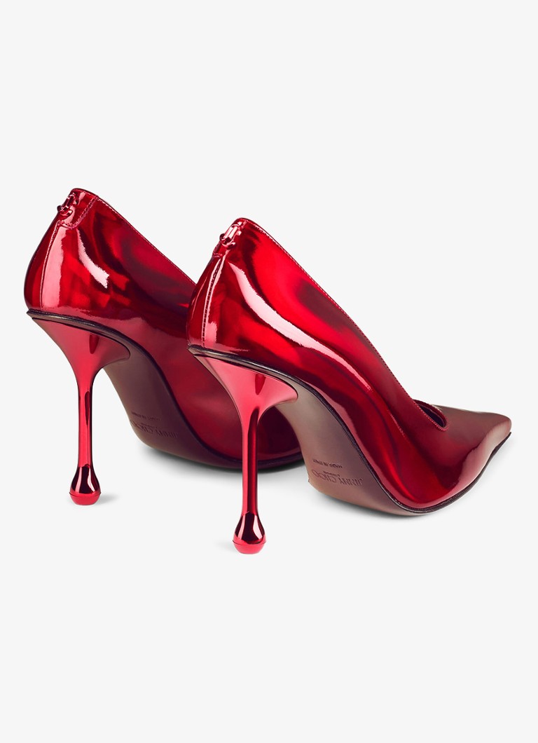 Lodičky Jimmy Choo Ixia 95 z telecí kůže s metalickou povrchovou úpravou