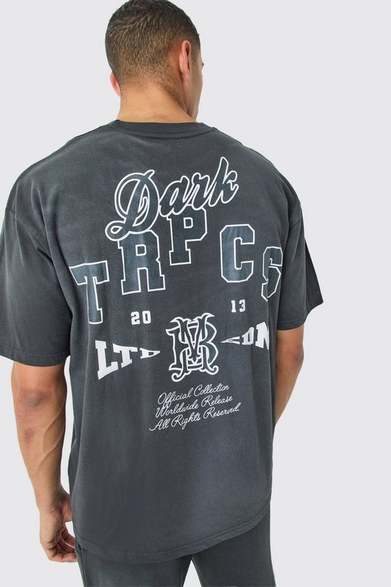 Oversize T-Shirt mit Dark Tropics Print