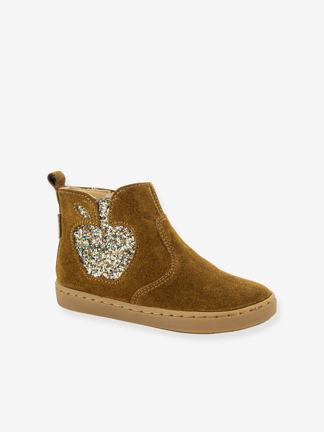 Boots bébé Play New Apple Velours SHOO POM® kaki