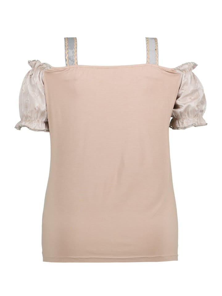 Ulla Popken Trachtenbluse in beige günstig kaufen 46-48