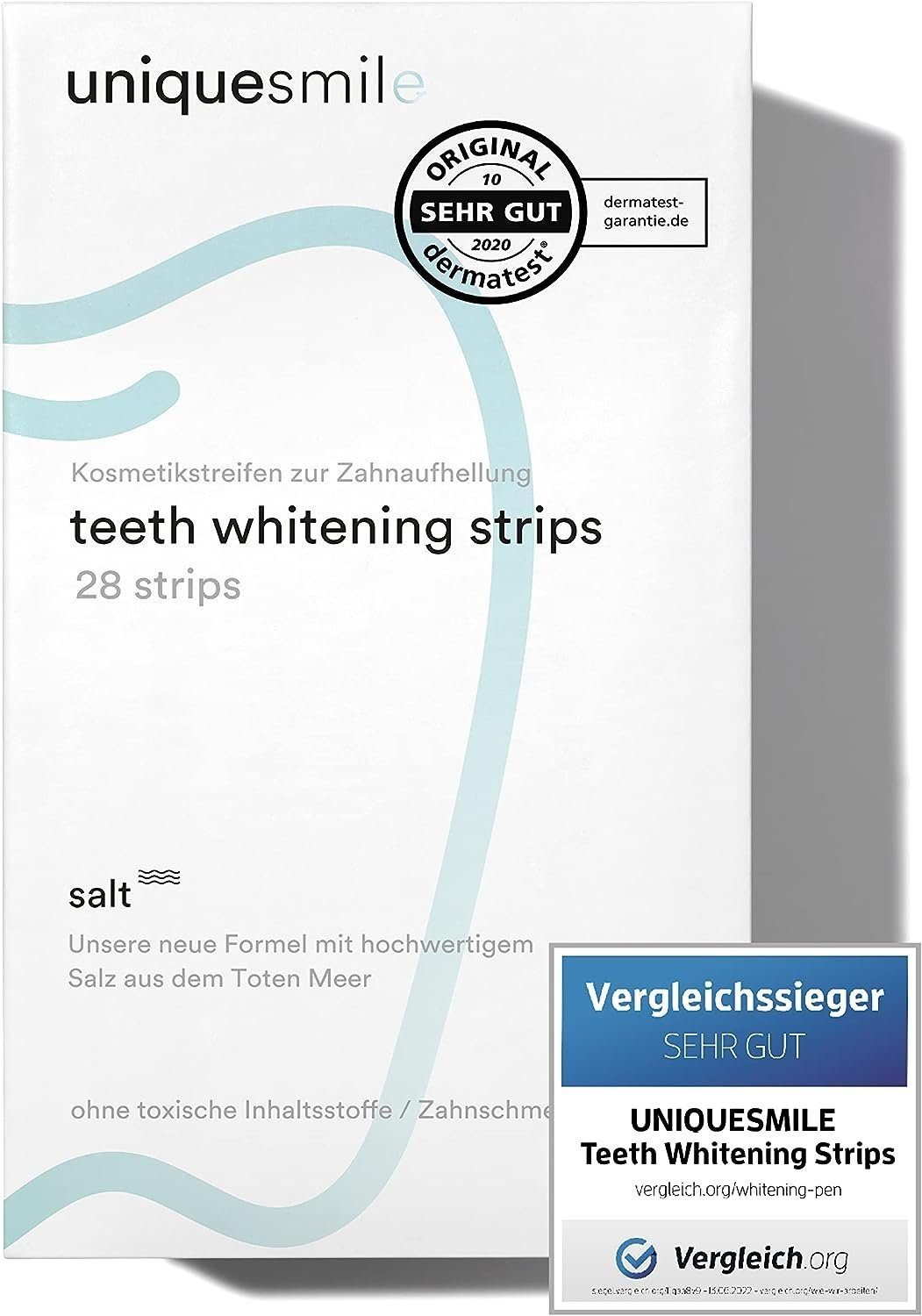 Uniquesmile White Stripes Zahnaufhellung, Zahnaufhellung Streifen, Whitestrips, Bleaching Weiße Zähne