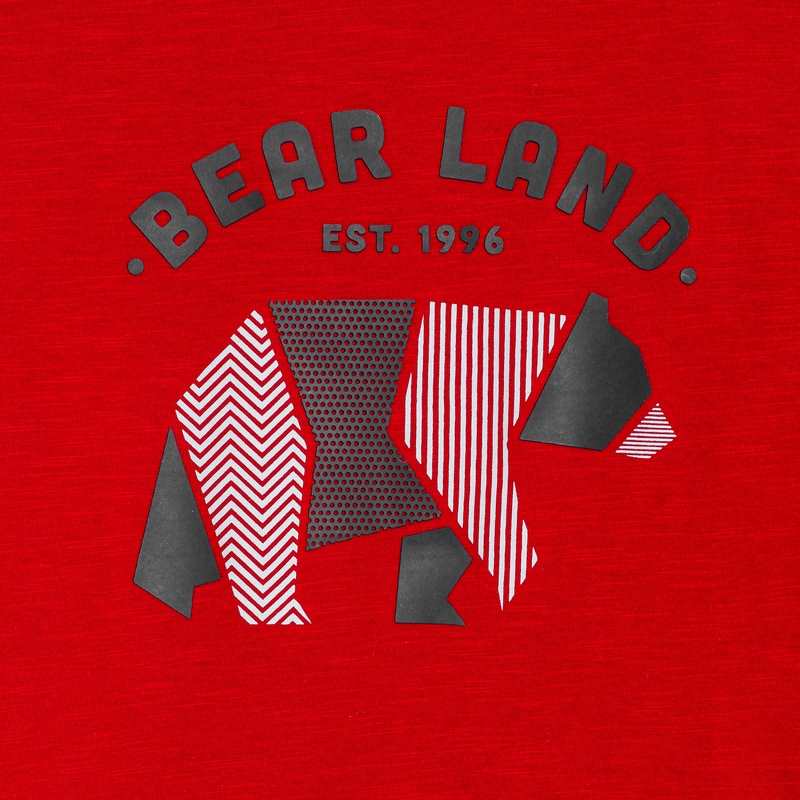 T-shirt manches longues motif ours rouge garçon