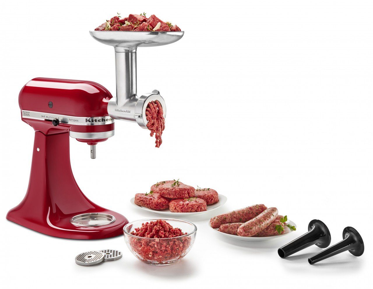 KitchenAid Küchenmaschine KitchenAid Metallfleischwolf 5KSMMGA Gr. 8