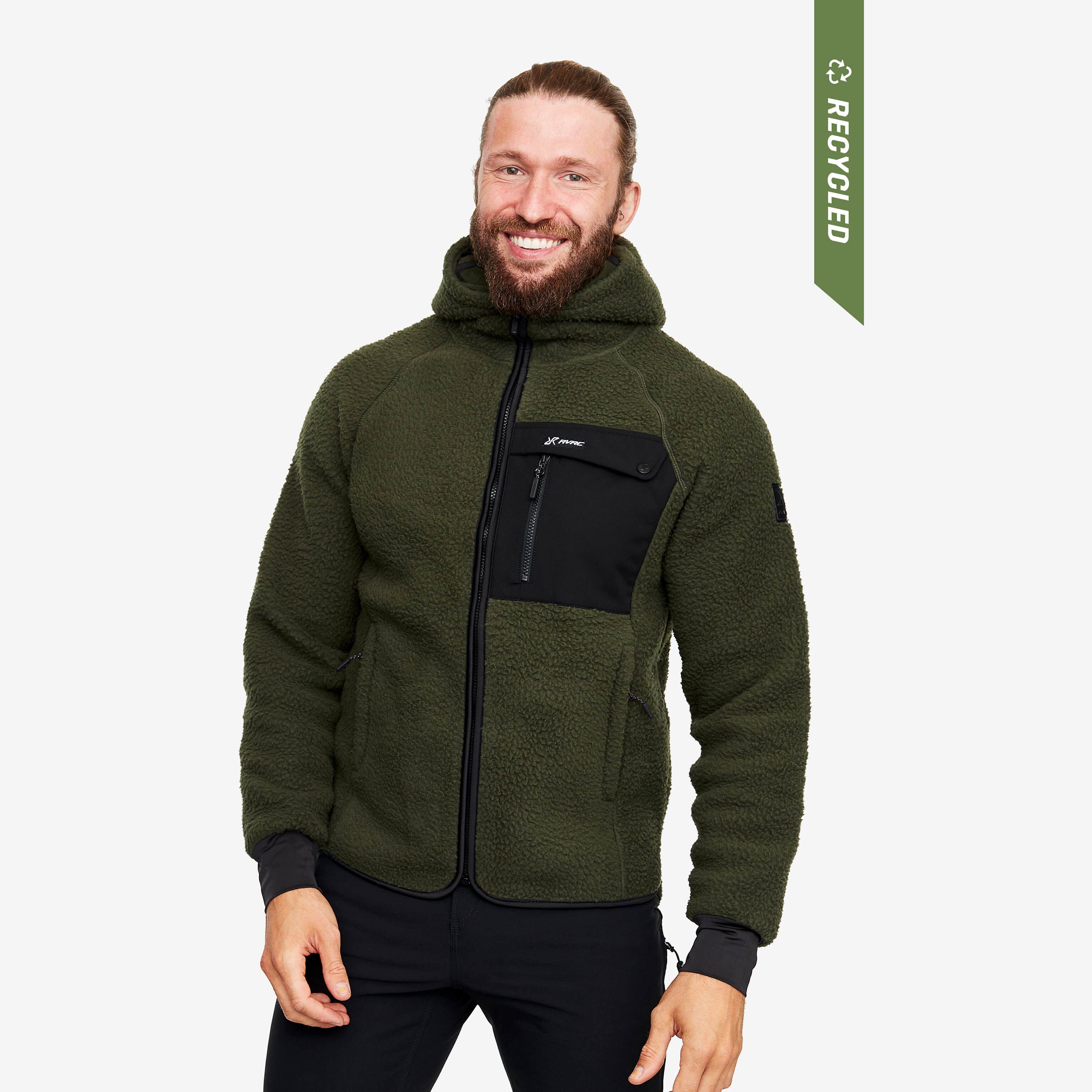 Sherpa Hoodie Homme Forest Night