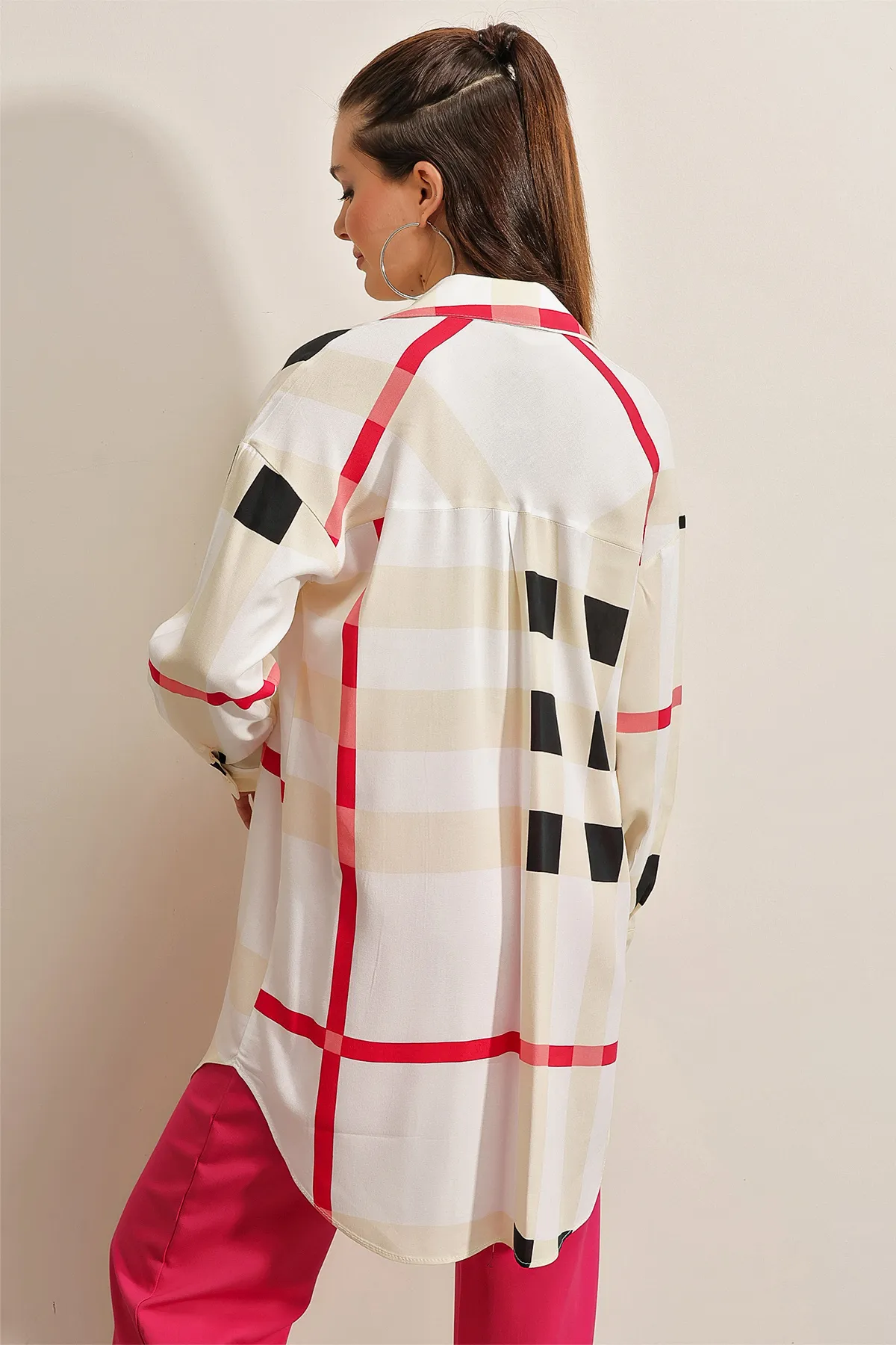 Bigdart  5599 Gemusterte Tunika – Rot