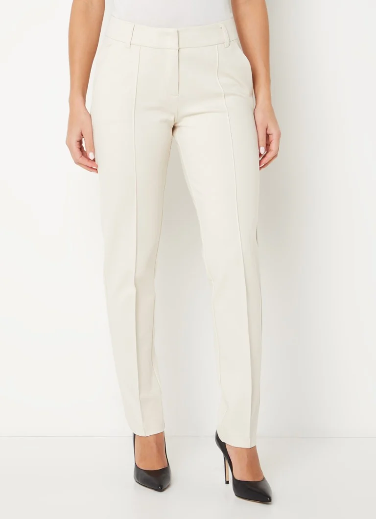 Pantaloni slim fit a vita media Summum con elasticità
