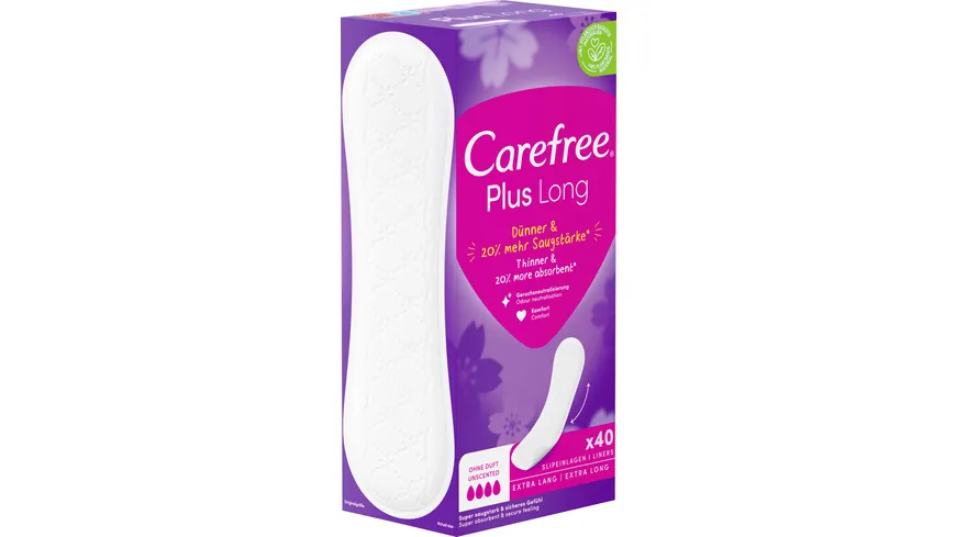 Carefree Plus Long Slipeinlagen ohne Duft