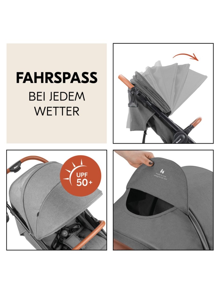 Hauck Buggy & Sportwagen UpTown Black (mit Liegefunktion, in grau günstig kaufen onesize