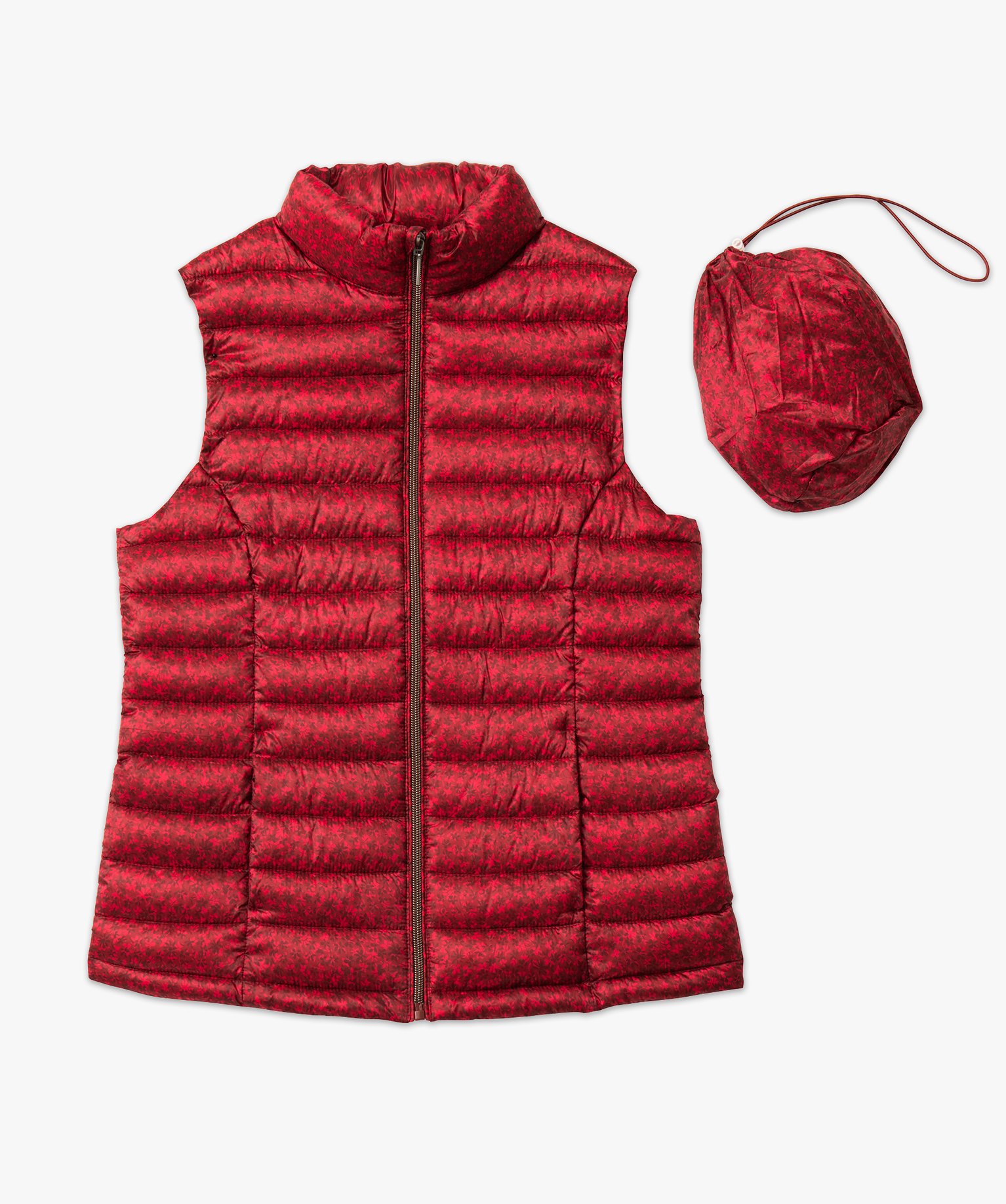 Doudoune sans manches à motifs fleuris femme imprime | GEMO