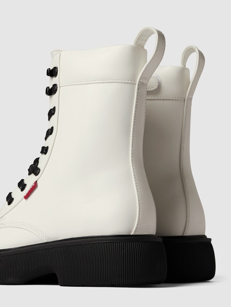 Schnürboots mit Reißverschluss Modell 'JOSS' in weiß