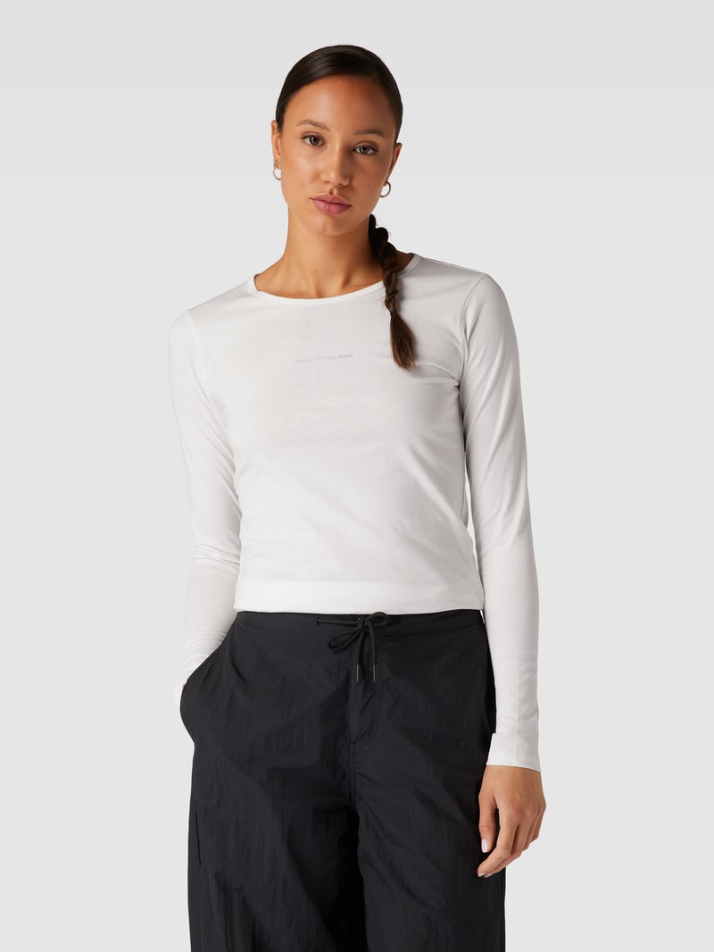 Longsleeve mit Label-Print in offwhite