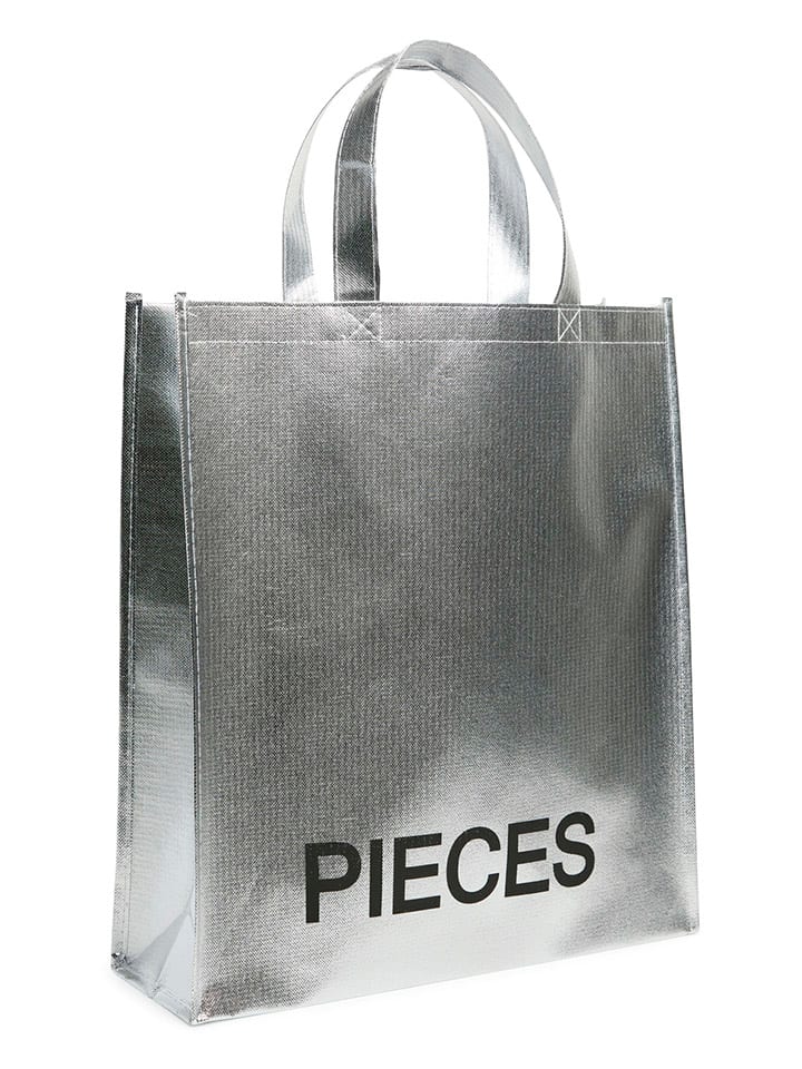 Pieces Henkeltasche in Silber günstig kaufen onesize