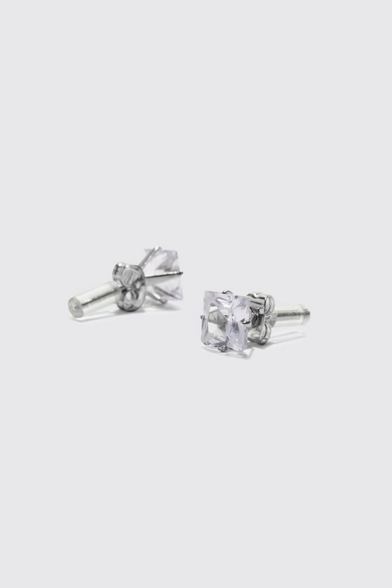8mm runde Strass-Ohrringe