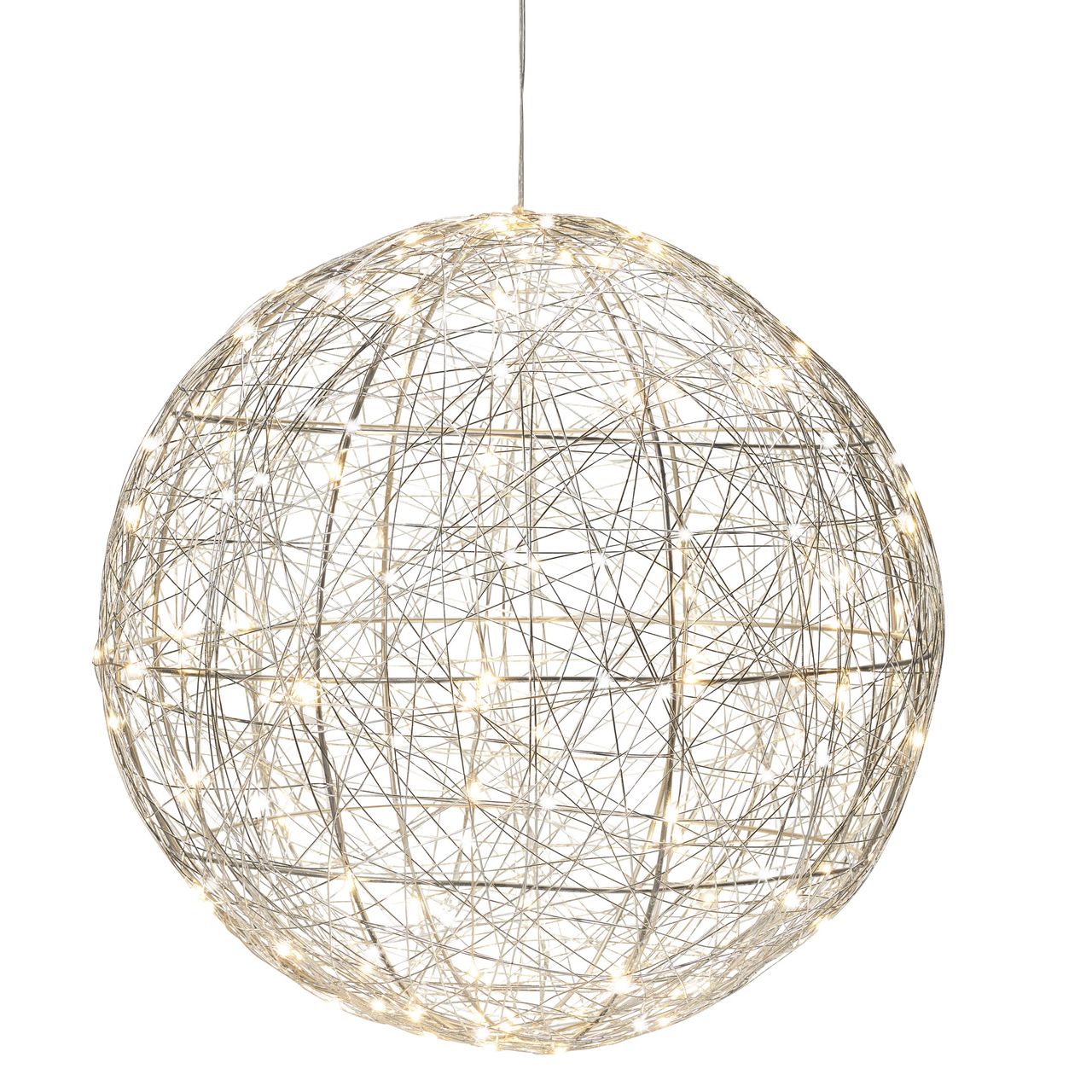 Weles LED-Metalldrahtkugel Ø 40 cm silber