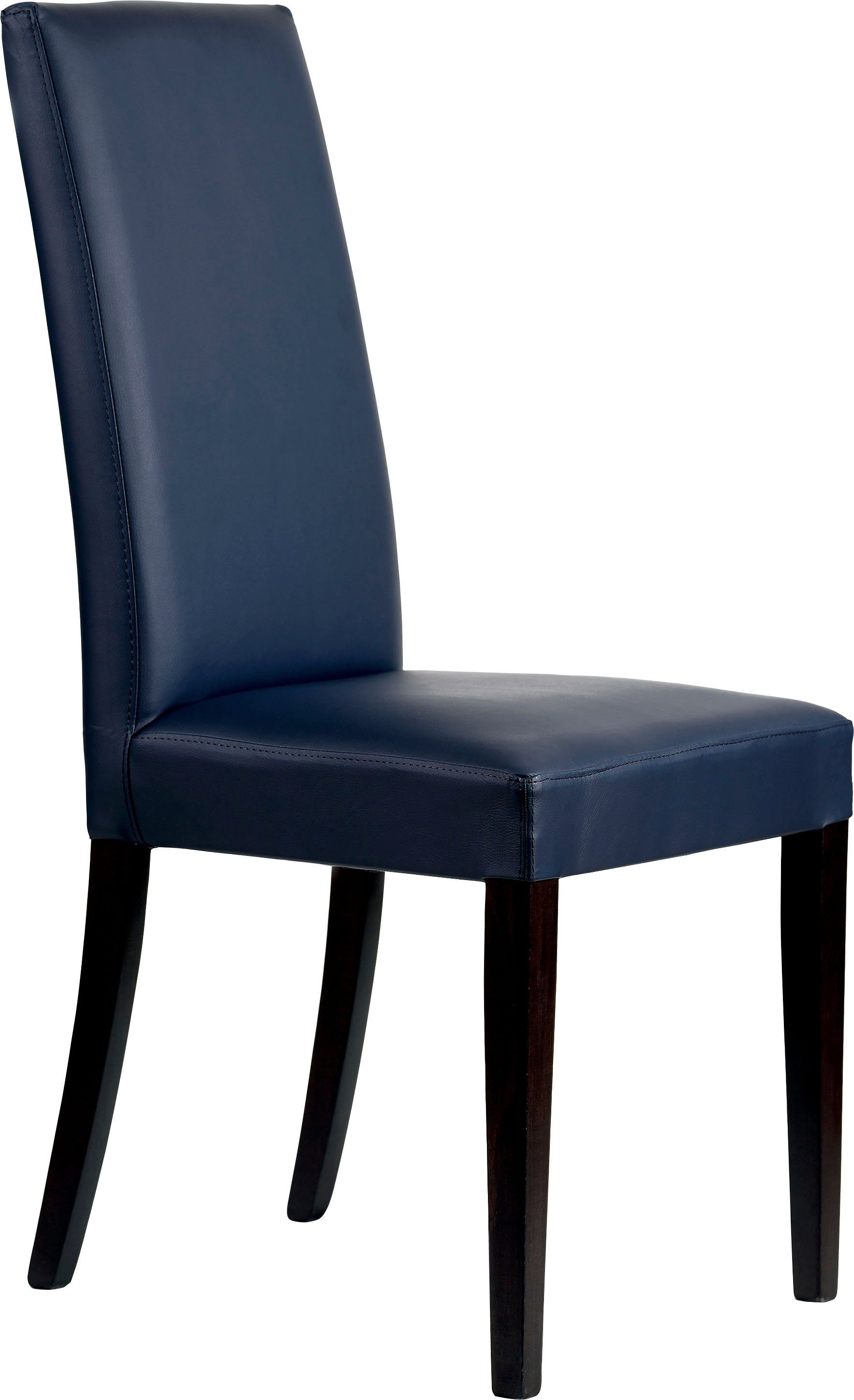 Home affaire Polsterstuhl Java (Set, 2 St), Gestell aus Massivholz, im 2er-Set, naturfarben oder dunkle