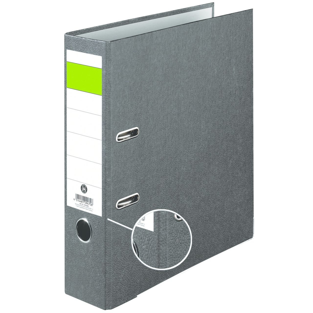 Falken Grüner Balken Ordner A4, Rückenbreite 80 mm, 20 Stück