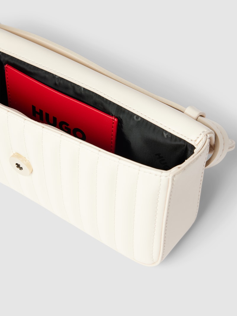 Handtasche mit Label-Detail Modell 'Jodie' in weiß