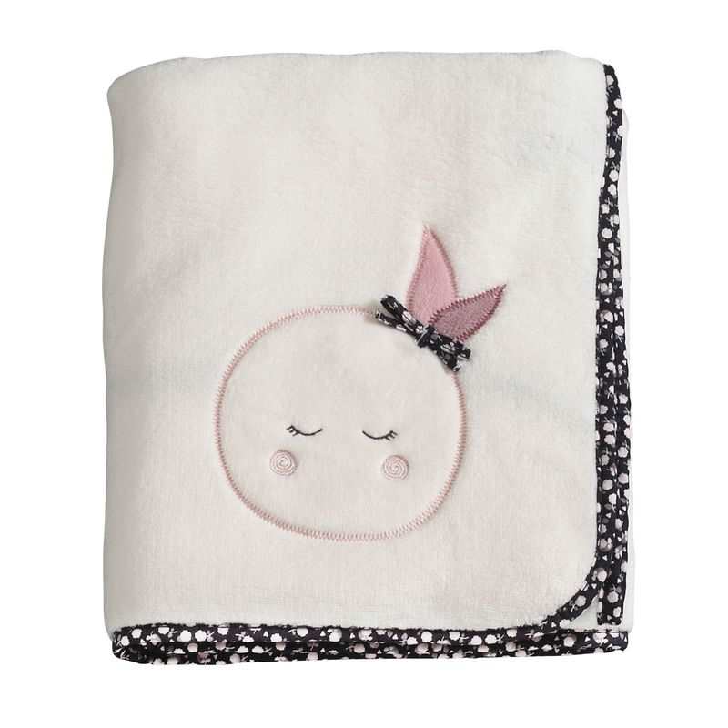 Couverture Bébé Miss fleur de lunede taille 75x100 cm