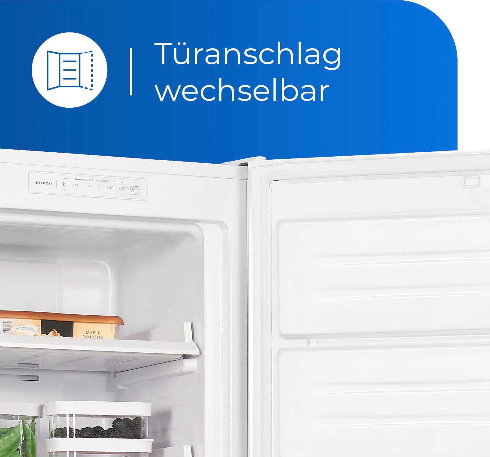 exquisit Gefrierschrank GS271-NF-H-040D weiss, 170,5 cm hoch, 54 cm breit