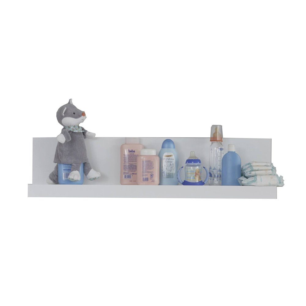Lomadox Regal OLOT-19, Babyzimmer Wandboard in weiß mit 1 Ablageboden, B/H/T: 90/23/20 cm