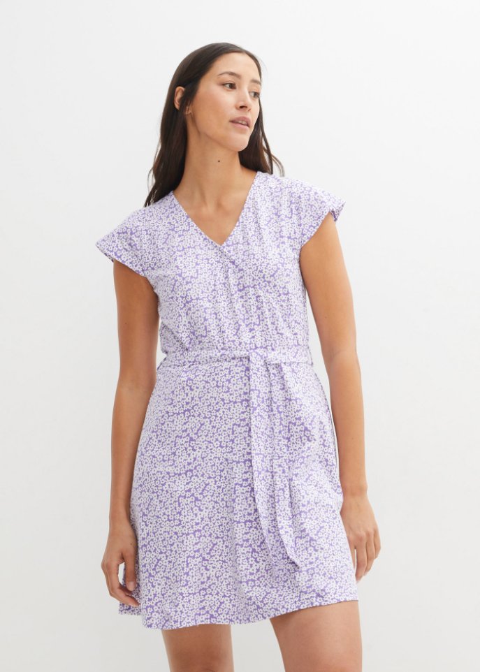 Kleid mit Wickeloptik aus nachhaltiger Baumwolle