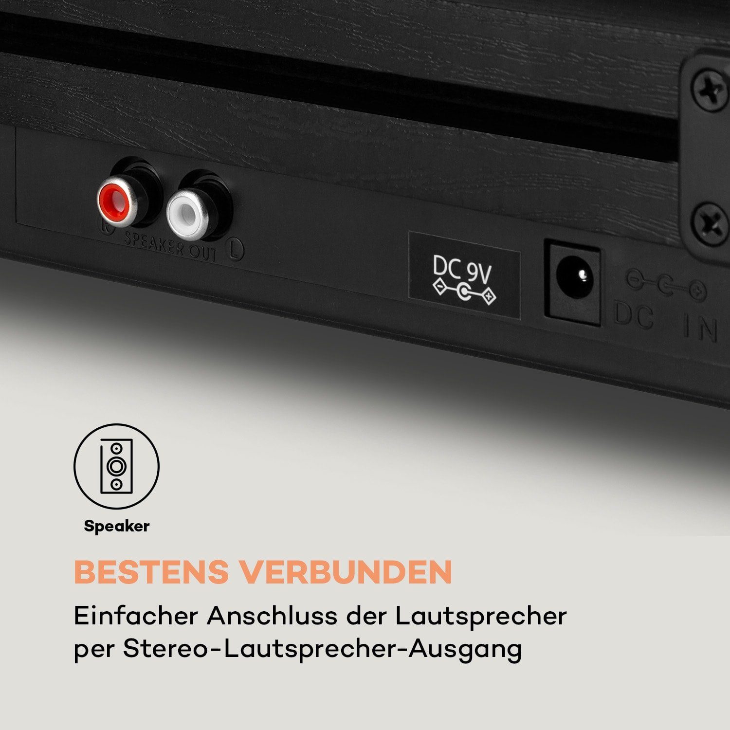 Auna TT-Play PLUS Plattenspieler (Riemenantrieb, Bluetooth, Schallplattenspieler mit Lautsprecher Vinyl Plattenspieler)
