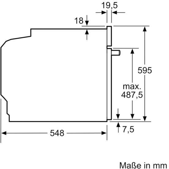 SIEMENS Einbaubackofen HB634GBW1, mit Teleskopauszug nachrüstbar, ecoClean, mit ecoClean